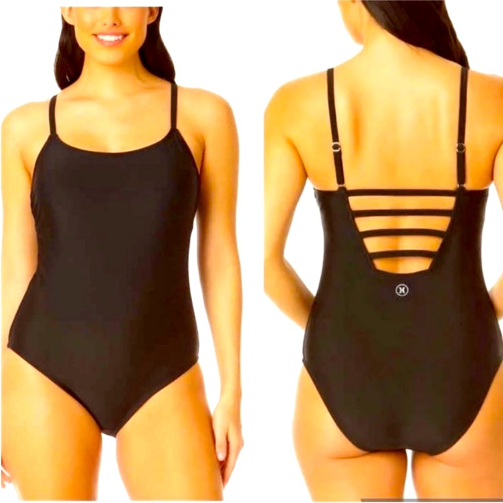 NWT HURLEY One Piece Black Swimsuit, Size XXL